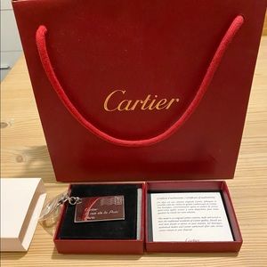 Cartier Authentic Letter Silver Keychain